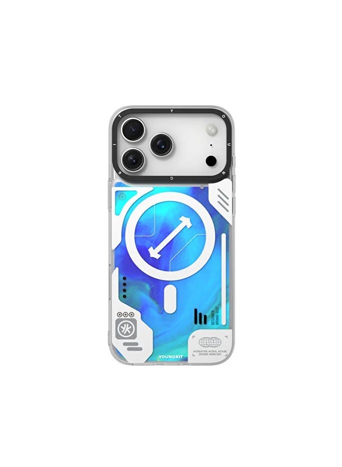 YOUNG KIT Youngkit LS Galaxy Fantasy Series Magnetic Attachment For iPhone 17 Pro Max - Cosmic Blue - Image 1